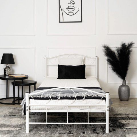 Кровать металлическая GRIFFIN MEBEL ELITE GRIFFIN 90x200 Белый фотография