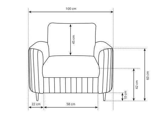 Крісло м'яке LAREN Perfect Home Польща Беж фотографія