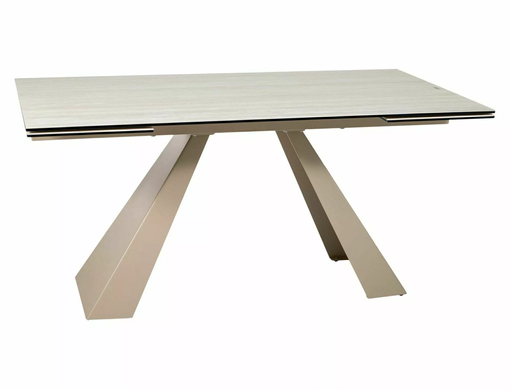 Стіл Обідній SALVADORE CERAMIC 160(240)X90 Signal Травертин Бежевий / кашемір фотографія