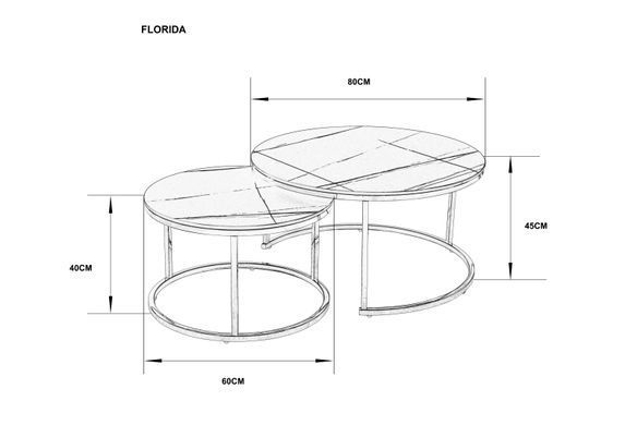 Журнальный столик FLORIDA A Intarsio 80x80 Белый Глянец Эффект Мрамора / Черный фотография