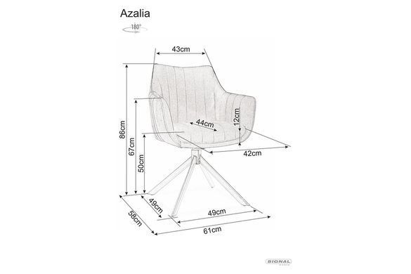 Крісло обертове AZALIA BREGO Signal Світлий Беж 22 фотографія