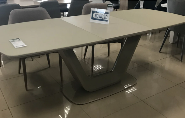 Стіл обідній ARMANI Signal 160(220)x90 Крем мат фотографія
