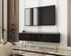 Тумба під телевізор Perfect Home Оро / Oro 2-дверна з золотими ніжками RTV135 Чорний мармур роял