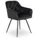 Стілець поворотний оксамитовий MEBEL ELITE IDA Velvet Чорний
