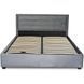 Ліжко оксамитове MEBEL ELITE BLOOM Velvet 160x200см Сірий