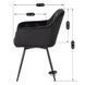 Стілець поворотний оксамитовий MEBEL ELITE IDA Velvet Чорний