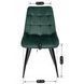 Стул бархатный MEBEL ELITE RIO Velvet, Зеленый