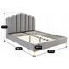 Ліжко двоспальне MEBEL ELITE GEMINI Velvet 160x200 см Сірий