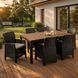 Комплект садовой мебели MEBEL ELITE ARGOS 160-240 FRESNO 6 орех/черный