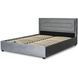 Ліжко оксамитове MEBEL ELITE BLOOM Velvet 160x200см Сірий