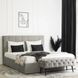 Ліжко двоспальне оксамитове MEBEL ELITE PANAMA Velvet 160x200 см Сірий