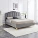 Ліжко двоспальне MEBEL ELITE GEMINI Velvet 160x200 см Сірий