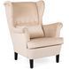 Кресло мягкое бархатное MEBEL ELITE KLARIS 2 Velvet Беж
