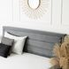 Ліжко оксамитове MEBEL ELITE BLOOM Velvet 160x200см Сірий