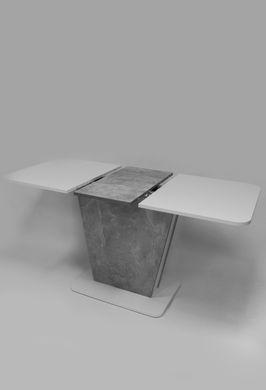 Раскладной стол COSMO Intarsio 110(145)x68 Белая Аляска РЕ / Индастриал Серый фотография