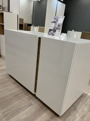 Комод Perfect Home Арко / Arco 3-дверний 3D/138 Білий глянець/дуб грандсон фотографія