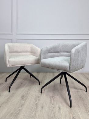 Крісло поворотне EMMA Intarsio Світло Сірий фотографія