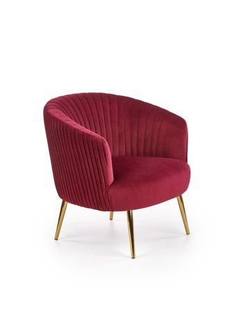 Крісло CROWN Velvet Halmar Бордо фотографія