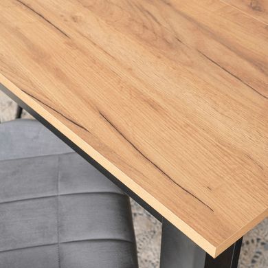 Стол раскладной MEBEL ELITE BEN 80(200)х80 Дуб крафт/черный фотография