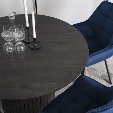 Стіл круглий MEBEL ELITE LYON 120 см Чорний фотографія
