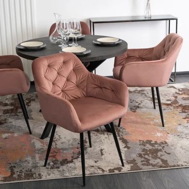 Стілець оксамитовий MEBEL ELITE VIKI Velvet рожевий фотографія
