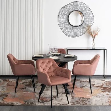 Стілець оксамитовий MEBEL ELITE VIKI Velvet рожевий фотографія