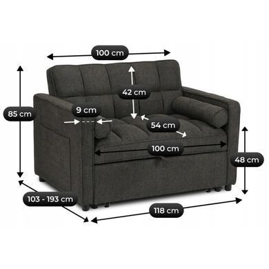 Кресло раскладное MEBEL ELITE CORRA Черный фотография