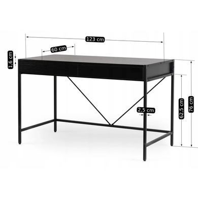 Письмовий стіл MEBEL ELITE ALLYт123 см Чорний фотографія