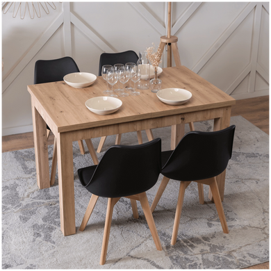 Стул MEBEL ELITE SCANDI Черный/Дуб фотография