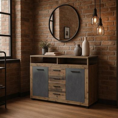 Комод MEBEL ELITE BLAGO MIDI B 120 темний дуб фотографія