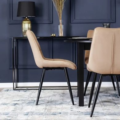 Стул бархатный MEBEL ELITE RIO Velvet, Бежевый фотография