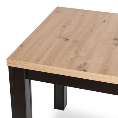 Комплект стол раскладной MEBEL ELITE MAX 80(160)х80 см Дуб артизан Черный +4 стула CHRIS Зеленый фотография
