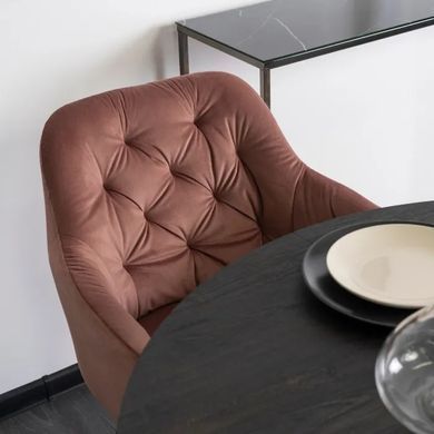 Стілець оксамитовий MEBEL ELITE VIKI Velvet рожевий фотографія