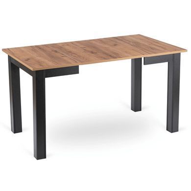Стол раскладной MEBEL ELITE BEN 80(200)х80 Дуб крафт/черный фотография