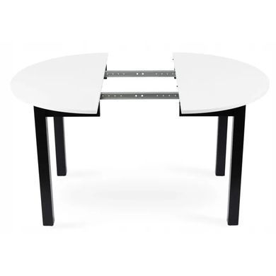 Стіл кухонний розкладний MEBEL ELITE HARRY 102(142)х102 см Білий / чорний фотографія