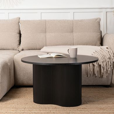 Журнальний столик DERIAN MAX MEBEL ELITE 80x80 Чорний фотографія
