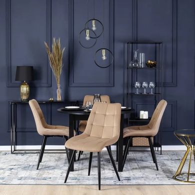 Стул бархатный MEBEL ELITE RIO Velvet, Бежевый фотография