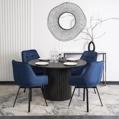 Стіл круглий MEBEL ELITE LYON 120 см Чорний фотографія