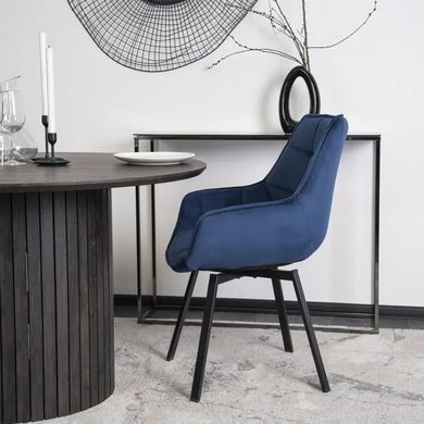 Стіл круглий MEBEL ELITE LYON 120 см Чорний фотографія