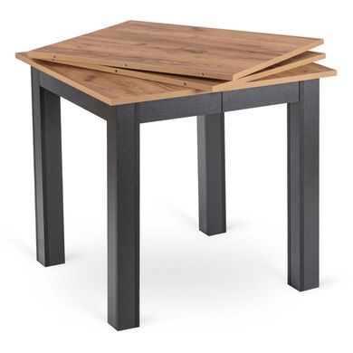 Стол раскладной MEBEL ELITE BEN 80(200)х80 Дуб крафт/черный фотография