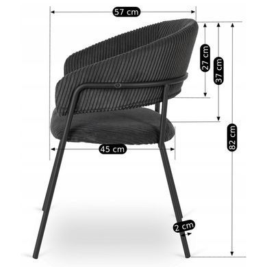 Стул MEBEL ELITE TINKA Чорний фотография