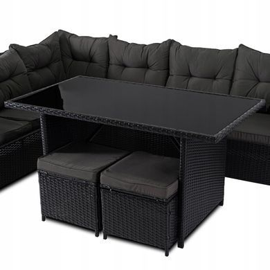 Комплект садових меблів MEBEL ELITE DALLAS Чорний
