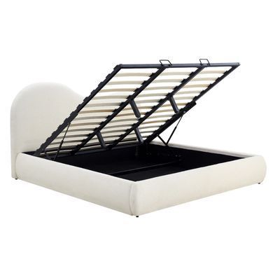 Кровать двуспальная MEBEL ELITE TALINN 180x200 см Кремовый Букле фотография
