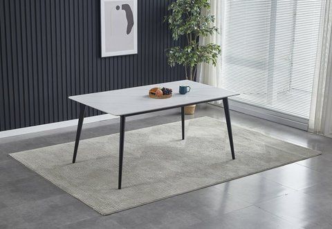 Стіл SABA CERAMIC Intarsio 130x70 Білий Глянець Кераміка Чорний Мат фотографія
