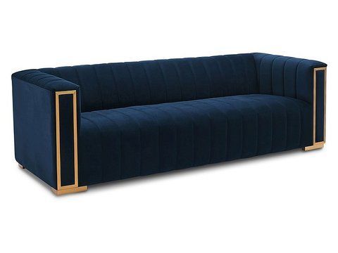 Софа VOGUE Velvet 3 Signal Темно-синий фотография