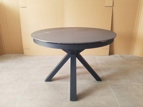 Стол раскладной PLANETA MACEDONIAN BLACK Concepto 110(145)x110 Керамика Черный фотография