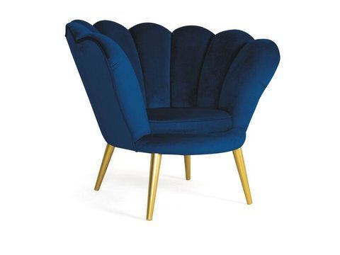 Крісло MAGNOLIA Velvet 1 Gold Signal Синій ** фотографія