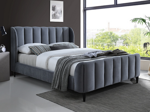 Кровать CARINA Velvet Signal 160х200 Серый фотография
