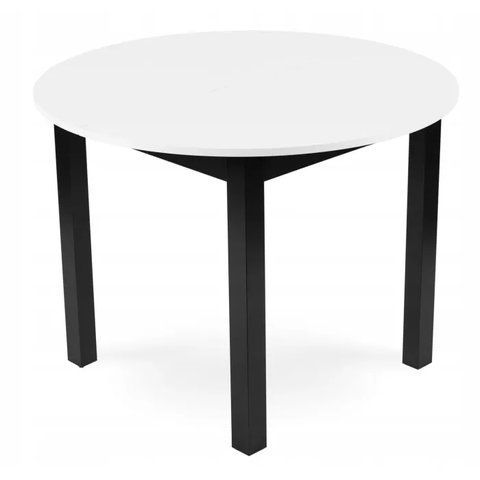Стол кухонный раскладной MEBEL ELITE HARRY 102(142)х102 см Белый / черный фотография