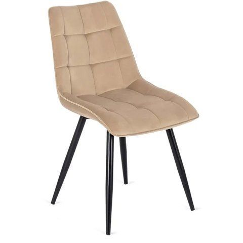 Стул бархатный MEBEL ELITE RIO Velvet, Бежевый фотография